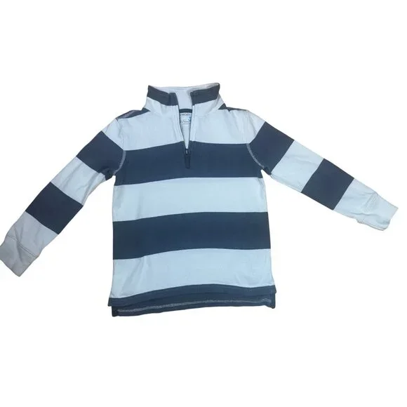 Crewcuts boys Gray and White Striped sweatshirt  Size 6-7 - Picture 3 of 6